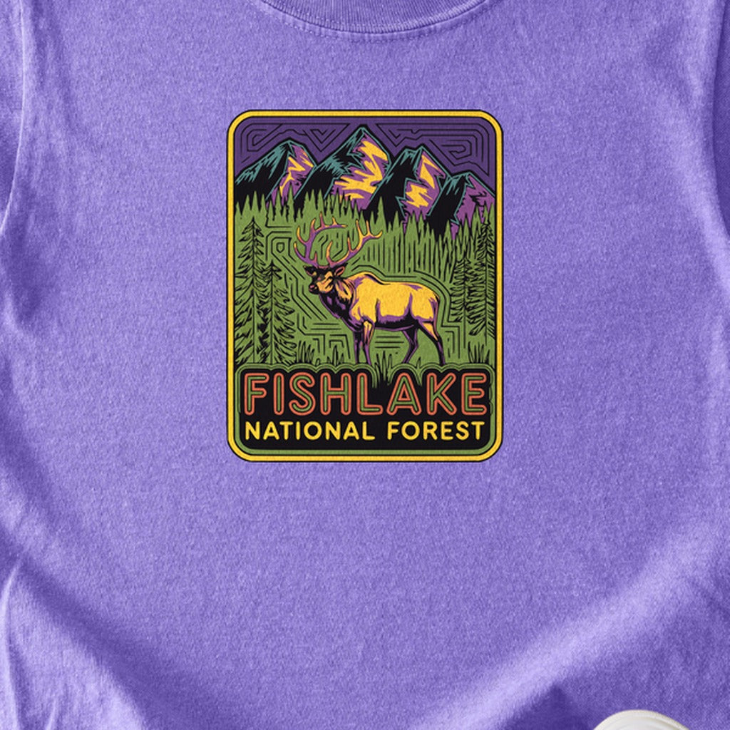 Fishlake National Forest Elk Kids Cotton T-Shirt