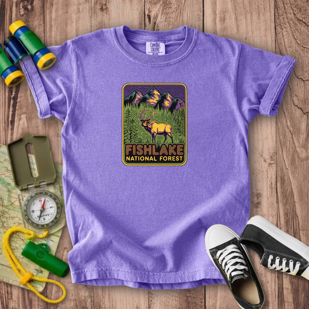 Fishlake National Forest Elk Kids Cotton T-Shirt