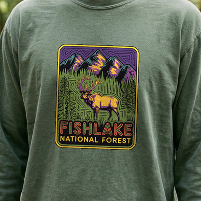 Fishlake National Forest Elk Cotton Long Sleeve