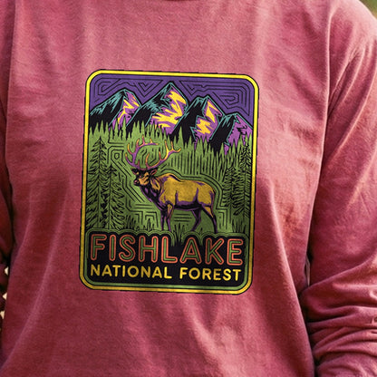 Fishlake National Forest Elk Cotton Long Sleeve