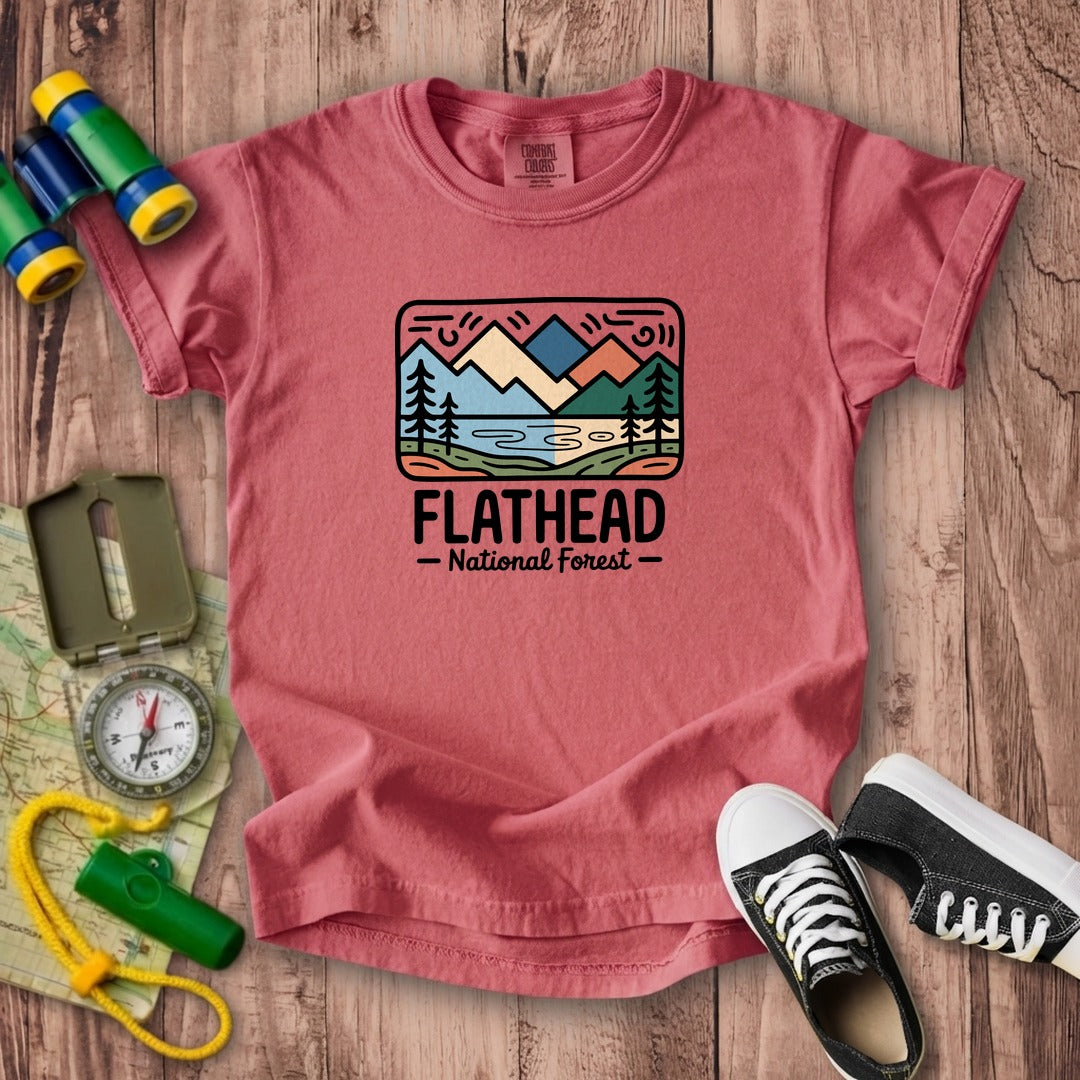 Flathead National Forest Kids Cotton T-Shirt