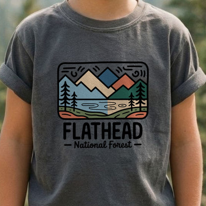 Flathead National Forest Kids Cotton T-Shirt