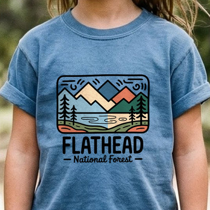 Flathead National Forest Kids Cotton T-Shirt