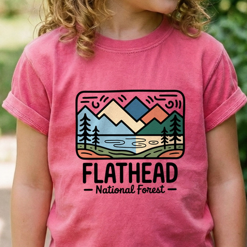 Flathead National Forest Kids Cotton T-Shirt