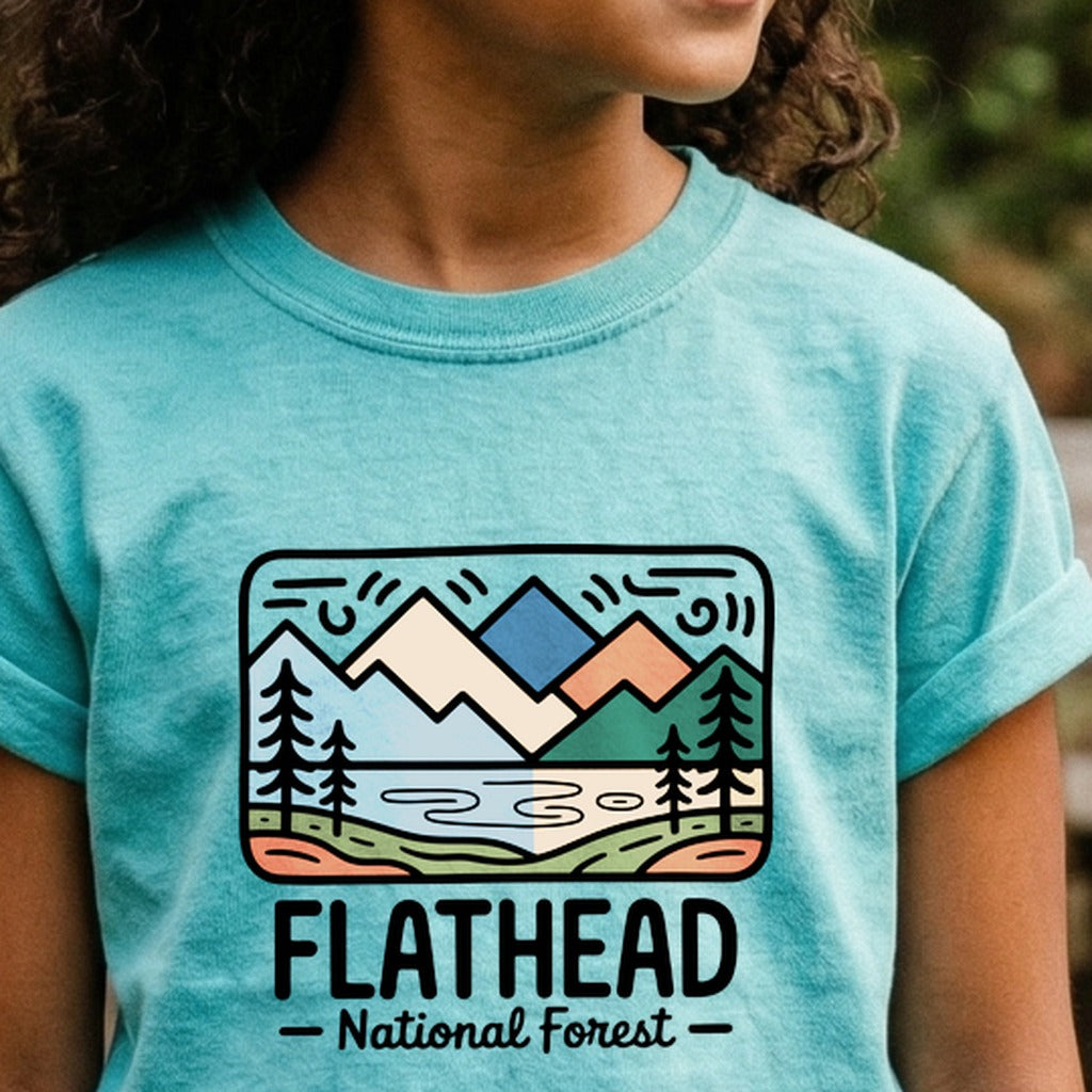 Flathead National Forest Kids Cotton T-Shirt
