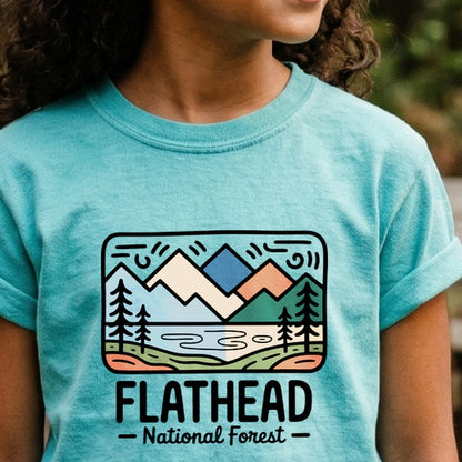 Flathead National Forest Kids Cotton T-Shirt