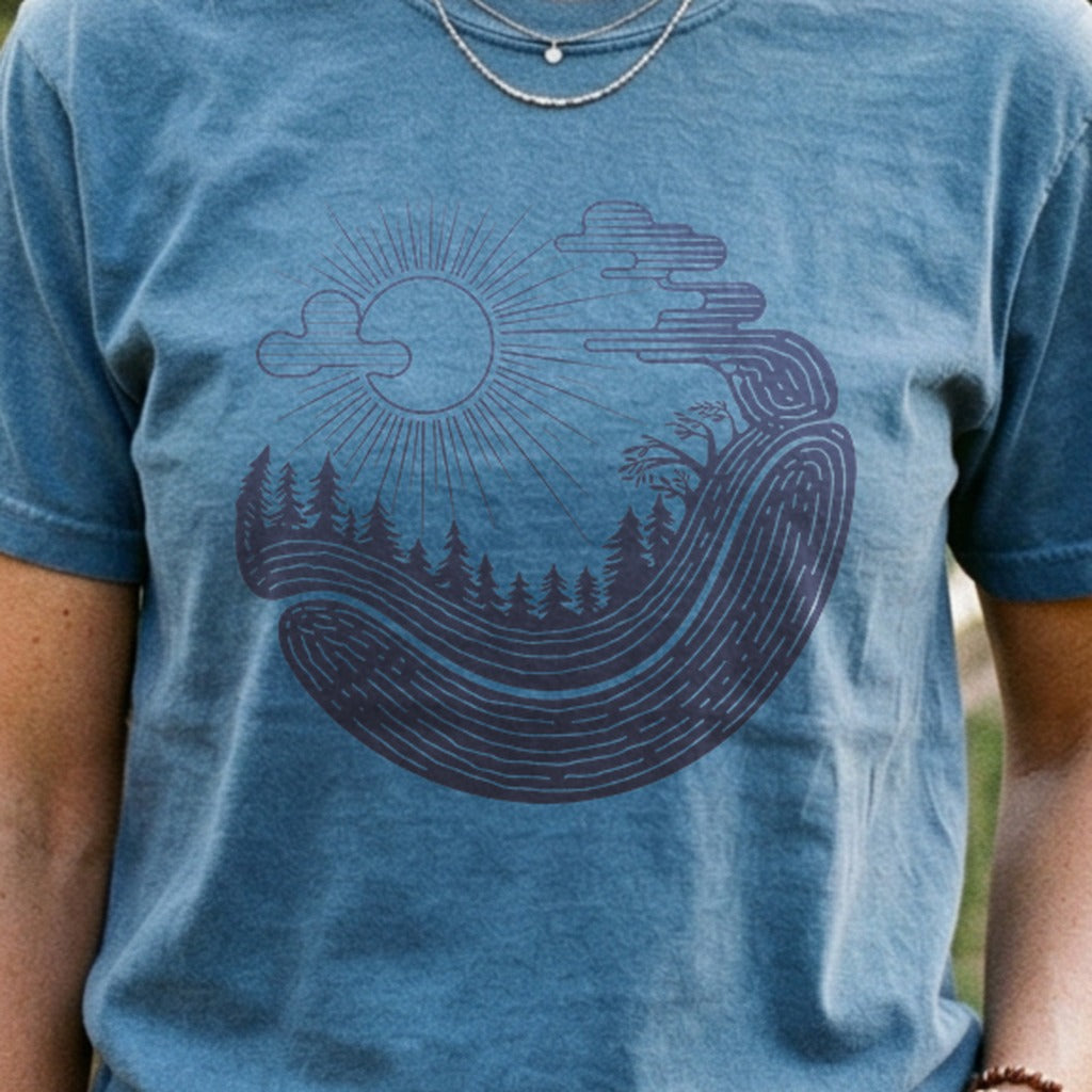 Forest Flow Cotton T-Shirt