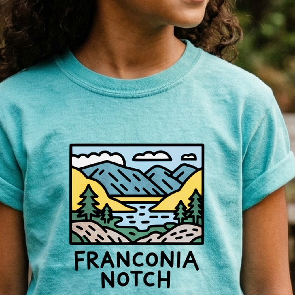 Franconia Notch State Park Kids Cotton T-Shirt