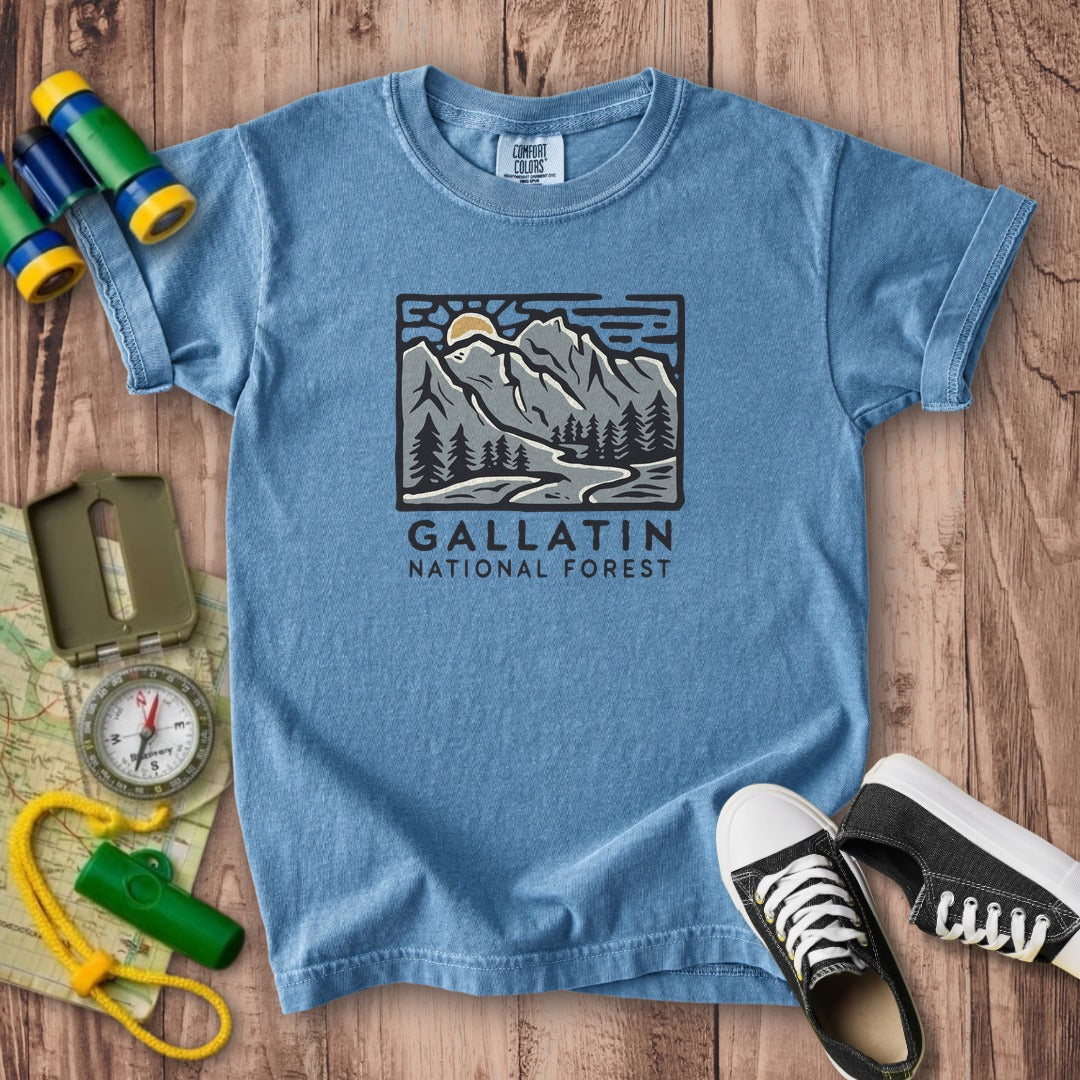 Gallatin National Forest Kids Cotton T-Shirt