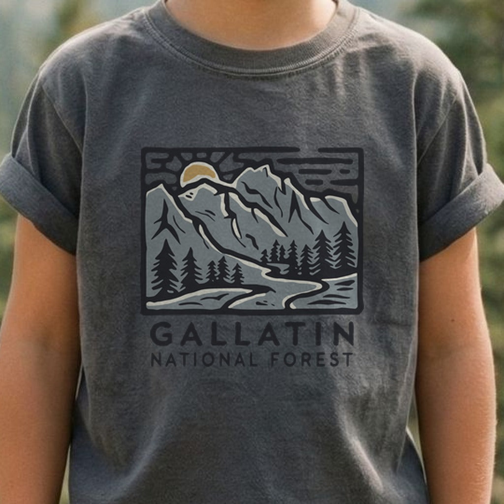 Gallatin National Forest Kids Cotton T-Shirt