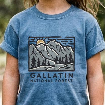 Gallatin National Forest Kids Cotton T-Shirt