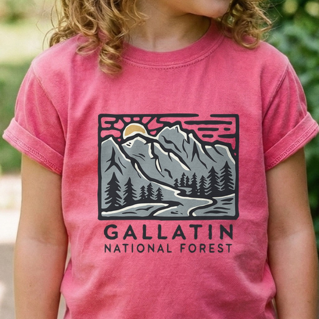 Gallatin National Forest Kids Cotton T-Shirt