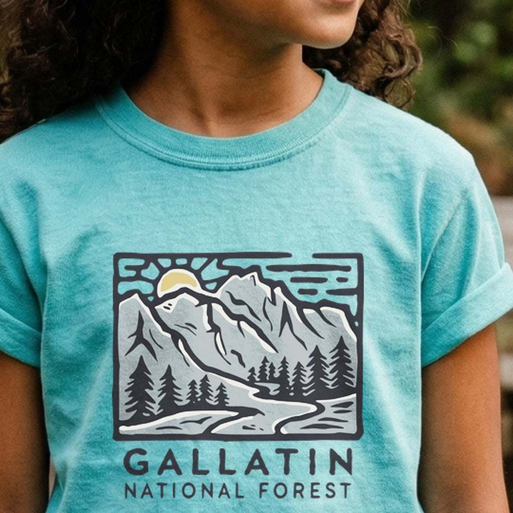 Gallatin National Forest Kids Cotton T-Shirt