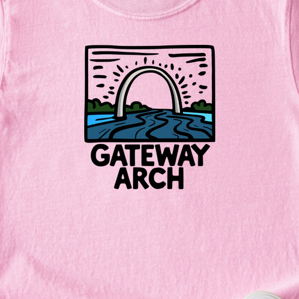 Gateway Arch National Park Kids Cotton T-Shirt