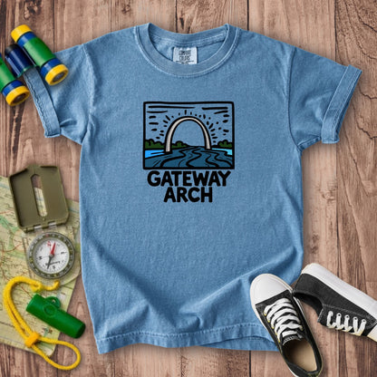 Gateway Arch National Park Kids Cotton T-Shirt