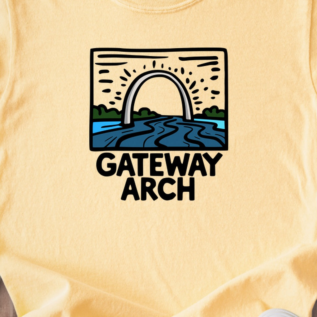Gateway Arch National Park Kids Cotton T-Shirt