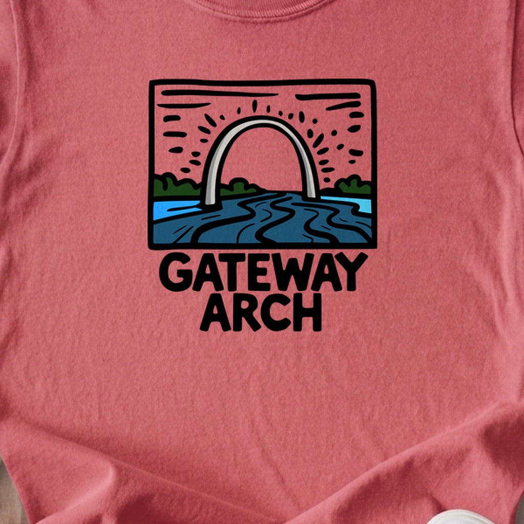 Gateway Arch National Park Kids Cotton T-Shirt