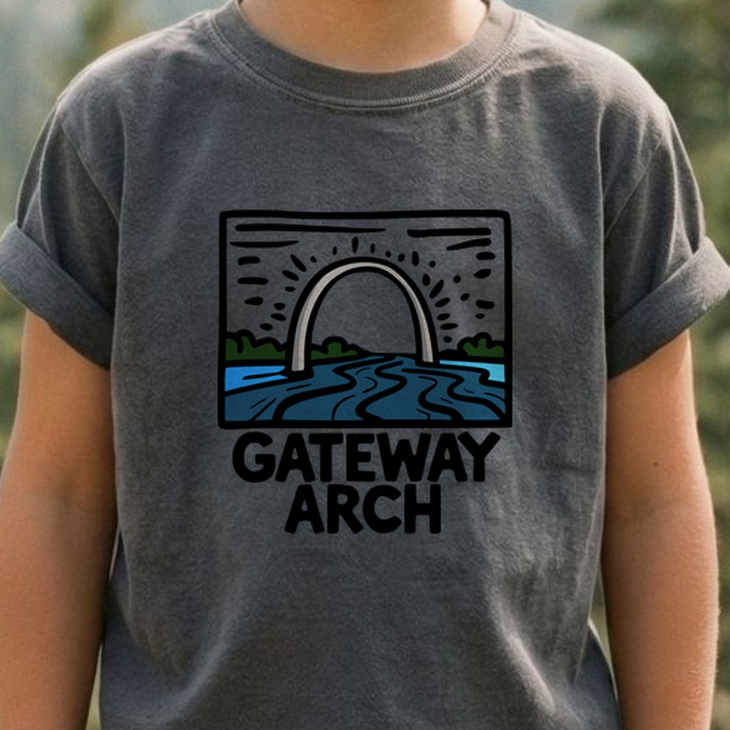 Gateway Arch National Park Kids Cotton T-Shirt