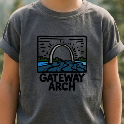 Gateway Arch National Park Kids Cotton T-Shirt