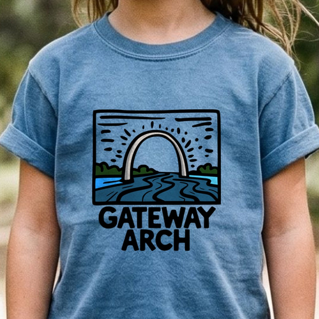 Gateway Arch National Park Kids Cotton T-Shirt