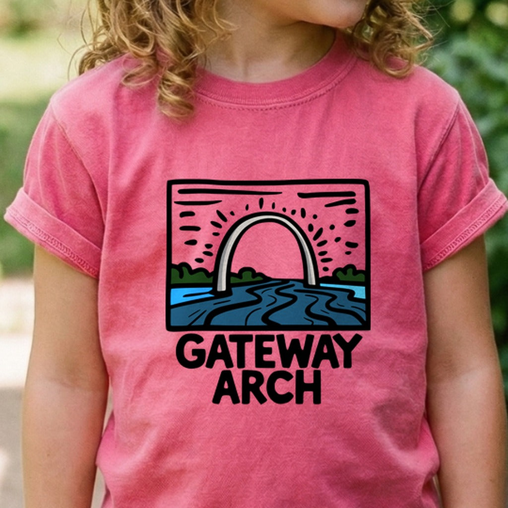 Gateway Arch National Park Kids Cotton T-Shirt