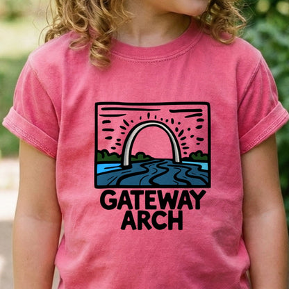 Gateway Arch National Park Kids Cotton T-Shirt