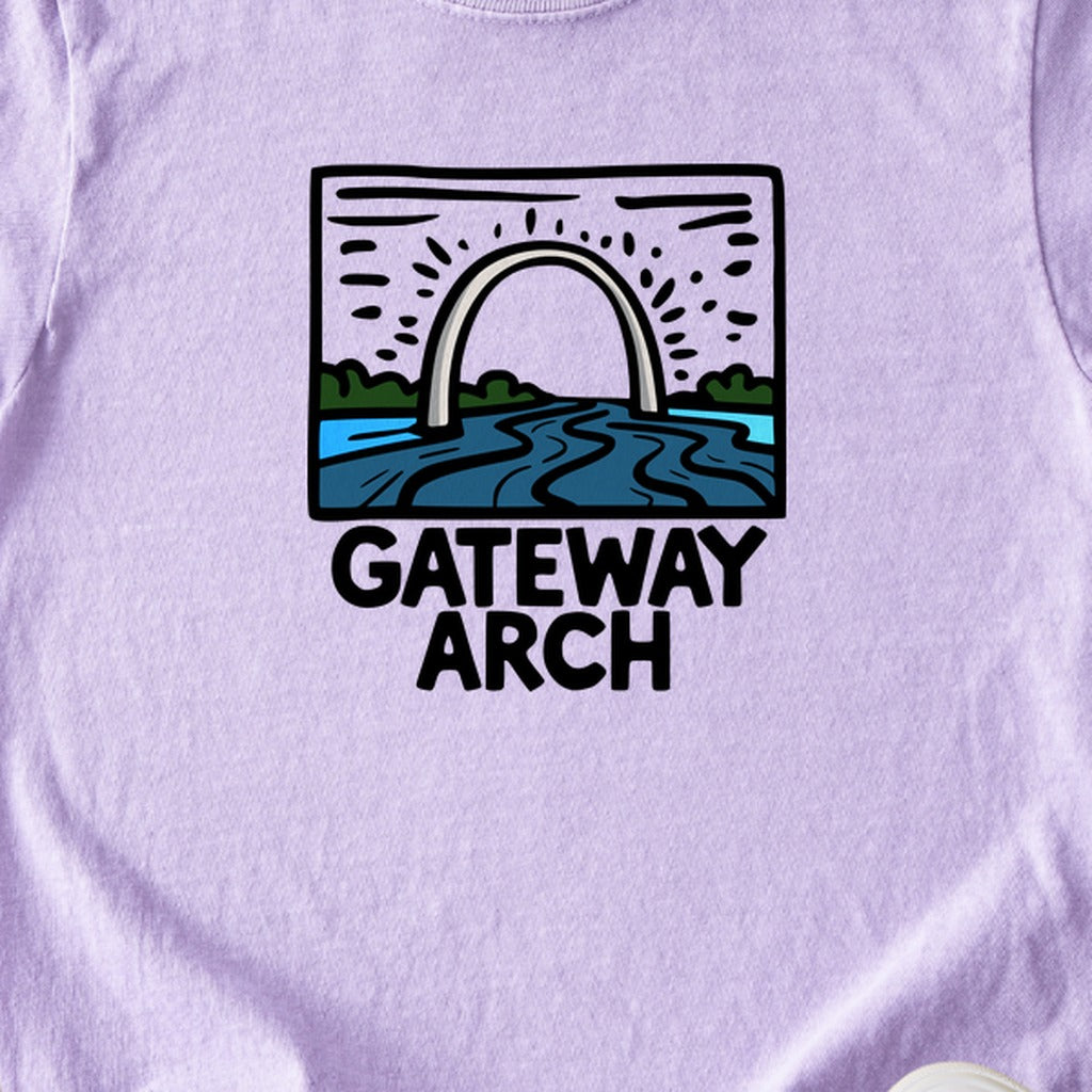 Gateway Arch National Park Kids Cotton T-Shirt