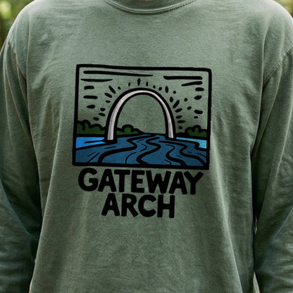 Gateway Arch National Park Cotton Long Sleeve