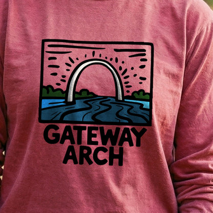 Gateway Arch National Park Cotton Long Sleeve