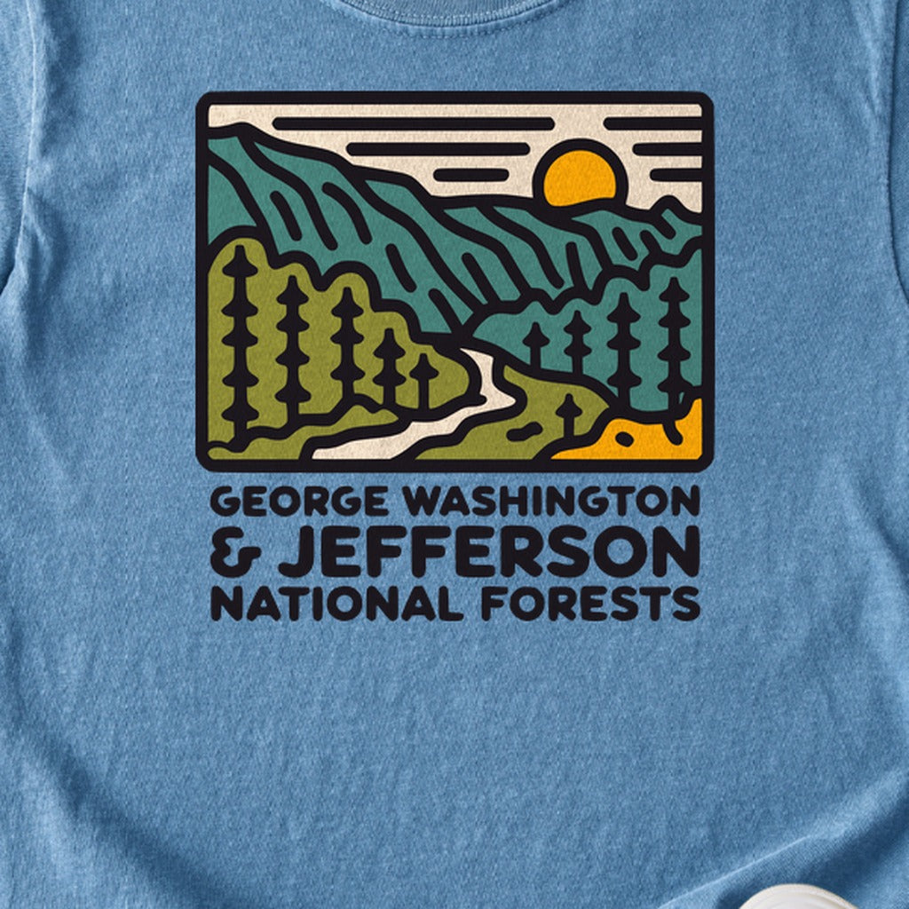 George Washington and Jefferson National Forests Kids Cotton T-Shirt