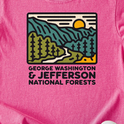 George Washington and Jefferson National Forests Kids Cotton T-Shirt