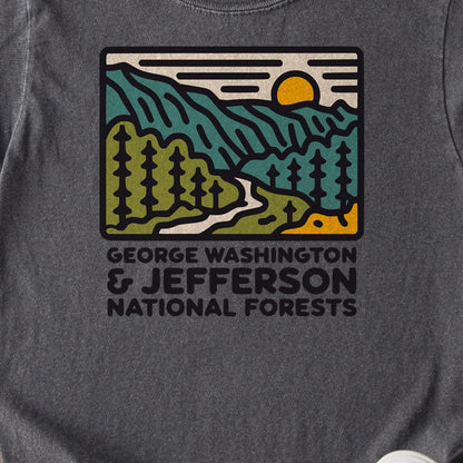 George Washington and Jefferson National Forests Kids Cotton T-Shirt