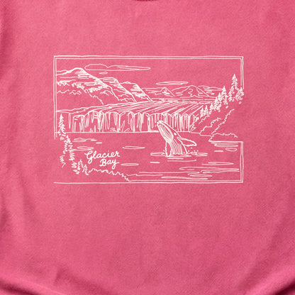 Glacier Bay Line Drawing Cotton T-Shirt