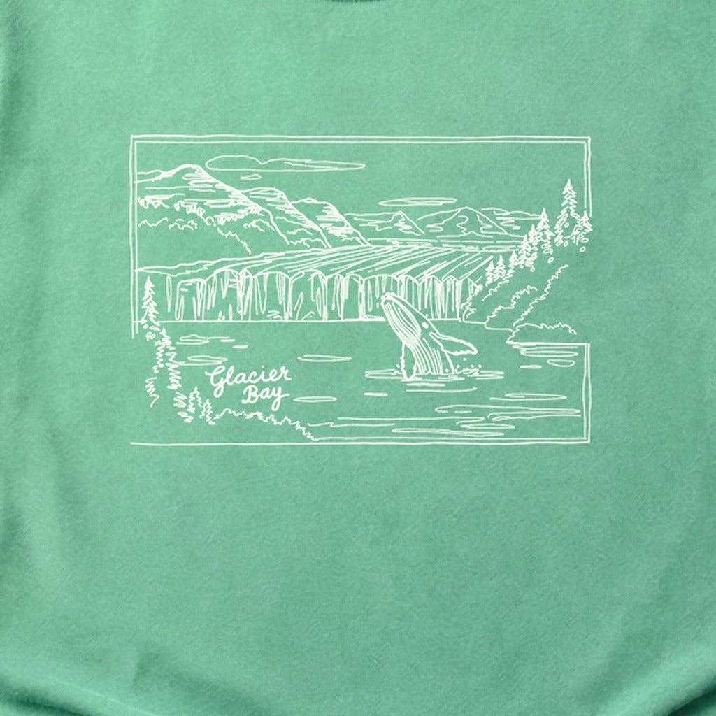 Glacier Bay Line Drawing Cotton T-Shirt