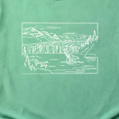 Glacier Bay Line Drawing Cotton T-Shirt