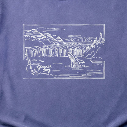 Glacier Bay Line Drawing Cotton T-Shirt