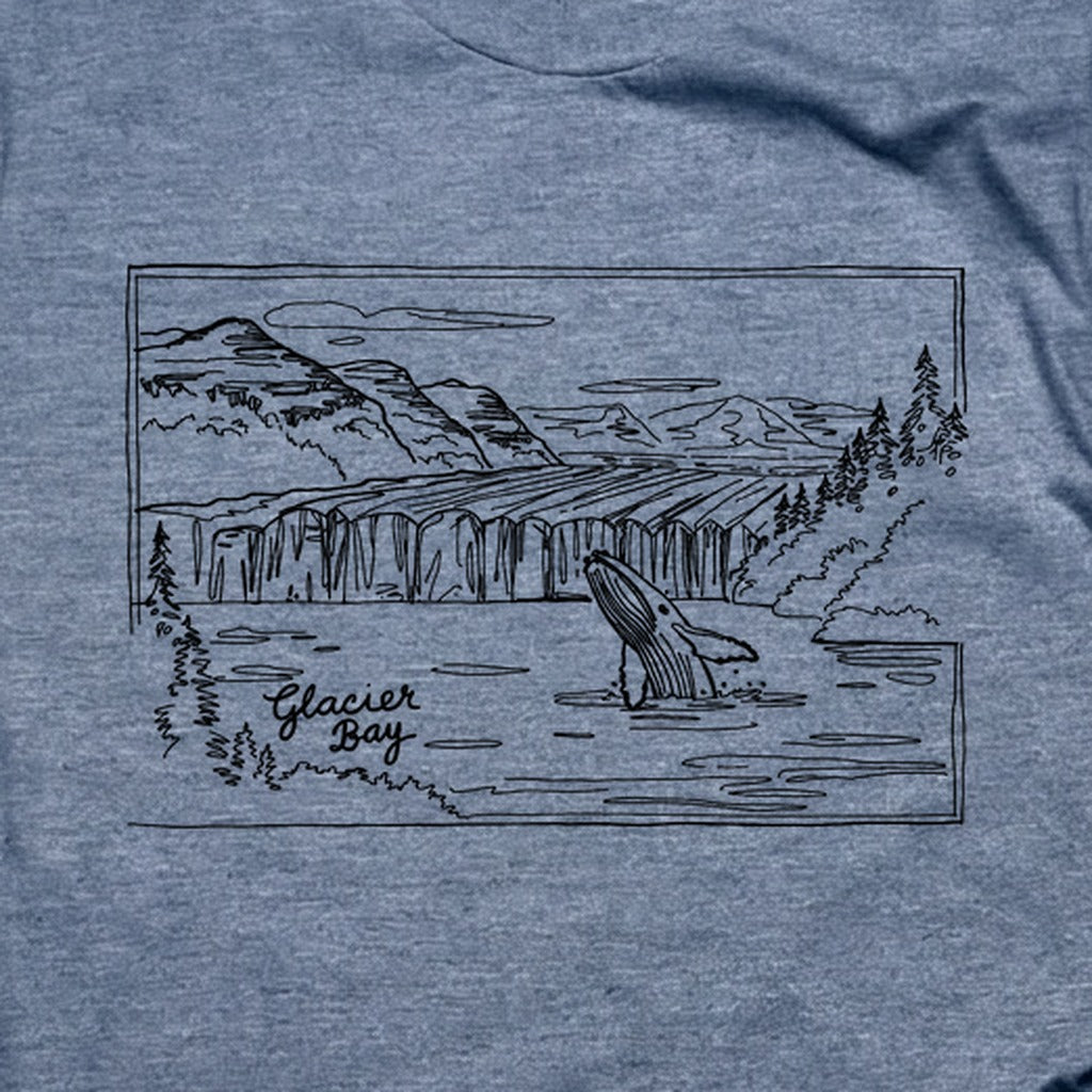 Glacier Bay Line Drawing T-Shirt