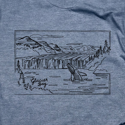 Glacier Bay Line Drawing T-Shirt