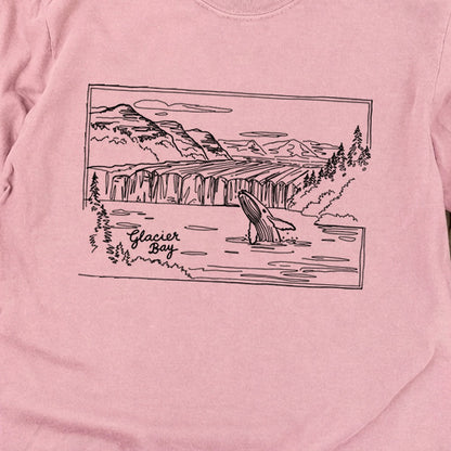 Glacier Bay Line Drawing Cotton Long Sleeve