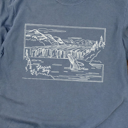 Glacier Bay Line Drawing Cotton Long Sleeve