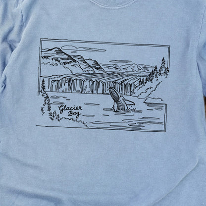 Glacier Bay Line Drawing Cotton Long Sleeve