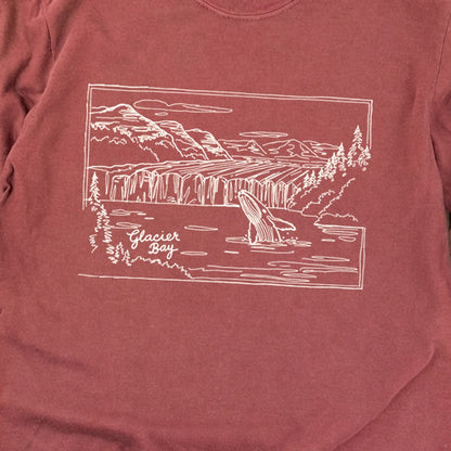 Glacier Bay Line Drawing Cotton Long Sleeve