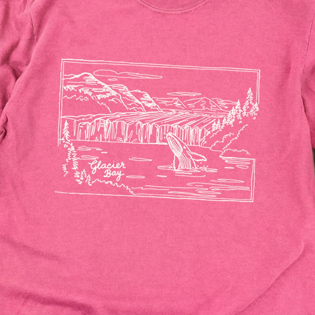 Glacier Bay Line Drawing Cotton Long Sleeve