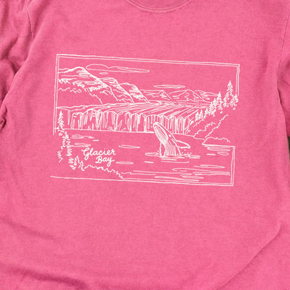 Glacier Bay Line Drawing Cotton Long Sleeve