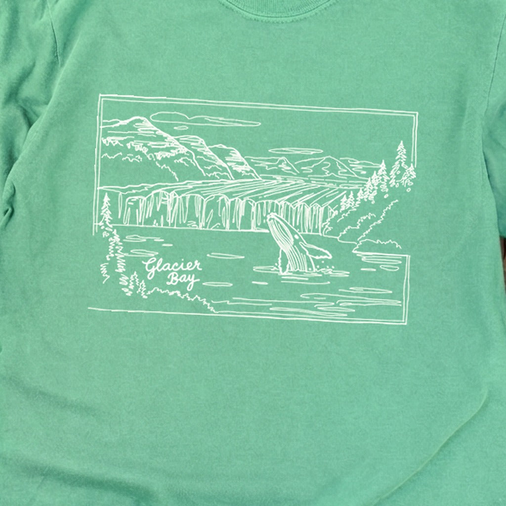 Glacier Bay Line Drawing Cotton Long Sleeve