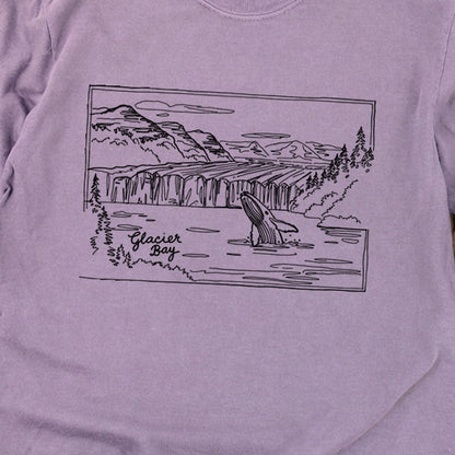 Glacier Bay Line Drawing Cotton Long Sleeve