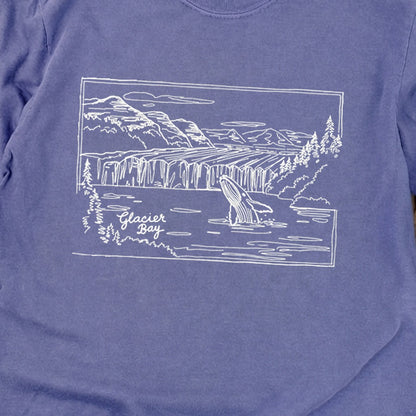 Glacier Bay Line Drawing Cotton Long Sleeve