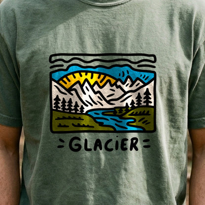 Glacier National Park Cotton T-Shirt