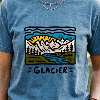 Glacier National Park Cotton T-Shirt