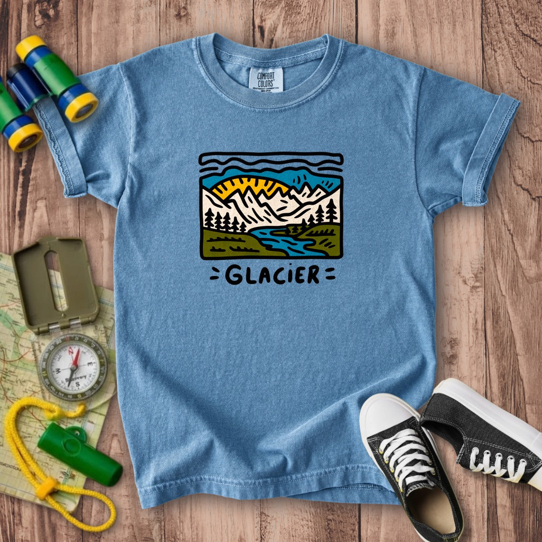 Glacier National Park Kids Cotton T-Shirt